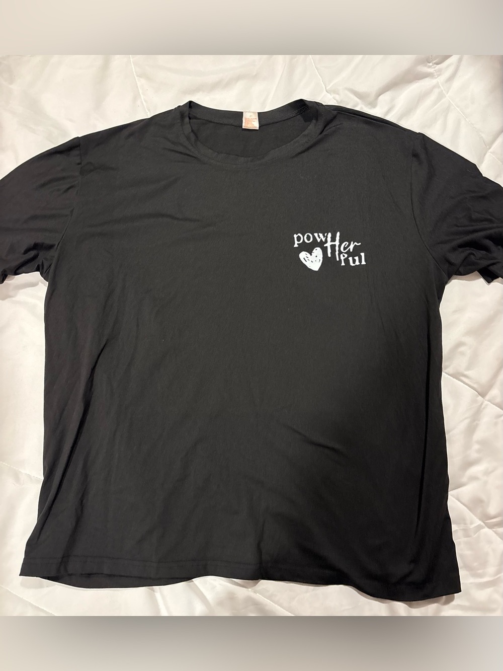 “Pow her ful” Graphic Black Tee she overcame shirt powerful 3X